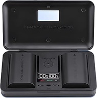 LP-E6/E6N/E6NH Battery Multifunctional Charger Set (Including Two LP-E6 Batteries) Compatible with C