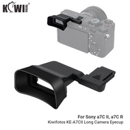 Kiwifotos KE-A7CII Camera Viewfinder Rubber Eyepiece Sony a7C II R a7CII a7CR A7C2 Long Eyecup Shoe 