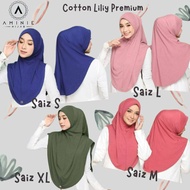 Aminie Hijab (Cotton Lily Premium Saiz S & M)