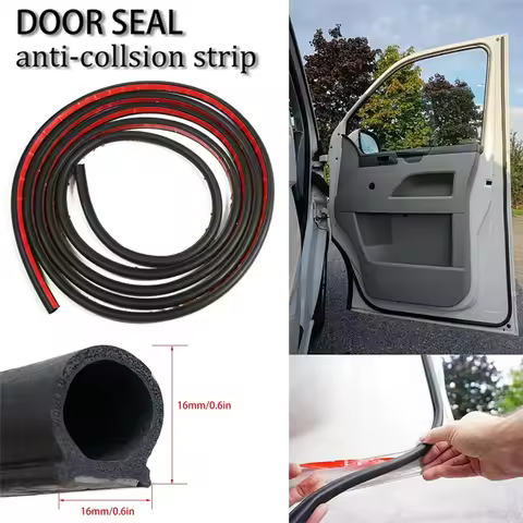 10M D-shaped Rubber Car Door Seal Strip for Volkswagen Transporter T4 T5 T5.1 T6/Caravelle/Multivan
