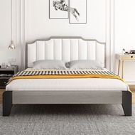 🇸🇬⚡ Fabric And Solid Wood Bed Frame Solid Wooden Bed Frame Bed Frame With Mattress Super Single/Queen/King Bed Frame