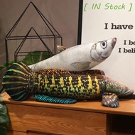 [ IN STOCK ] Simulation Fish Plush Pillow, Perch Grouper Cartoon Fish Plush Toy, Sofa Cushion Stuffe