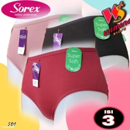 DL501T| PACKAGE CONTENTS 3 PCS | SOREX 1239 WOMEN'S UNDERWEAR SIZE M-XXL