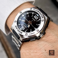นาฬิกาข้อมือ คาสิโอแท้ Casio ทรง G-Steel Black Dial ไฟ LED ดับแบบsmooth