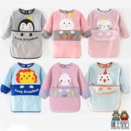 Baby Eating Long-Sleeved Overalls B1D Kindergarten Painting Clothes Protective Clothes/Baby Full Wat