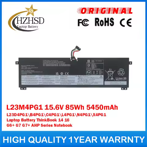 L23M4PG1 15.6V 85Wh 5450mAh L23D4PG1\B4PG1\C4PG1\L4PG1\N4PG1\X4PG1 Genuine Original Laptop Battery F