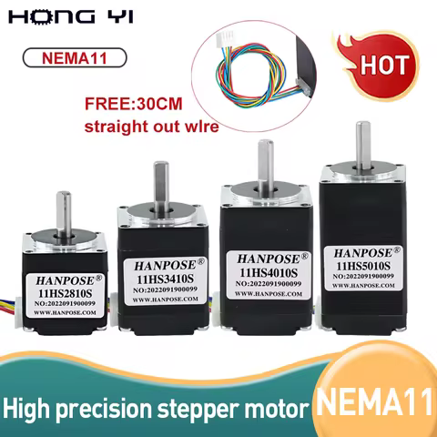 NEMA11 hybrid Stepper motor 11HS2810 3410 5010 28x28x34mm 0.17N.m 2 phases 4 wires 1.8 degrees for 3