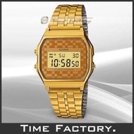 【時間工廠】全新CASIO 復古潮流金色電子錶A159WGEA-9