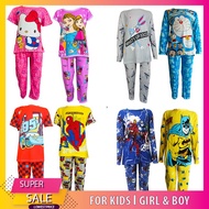 (HARGA BORONG) KIDS / BOY &amp; GIRL UNISEX SLEEPWEAR PYJAMAS SET 2 IN 1 (BAJU TIDUR SEPASANG BUDAK PEREMPUAN / LELAKI)