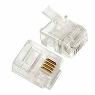 RJ11 4Pin Telephone Jack Connector - White