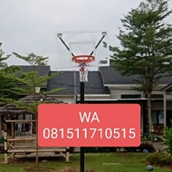 Tiang Basket Tanam Akrilik 15mm Ukur 80 x 120 cm Ring Per 2 Dunk Pro