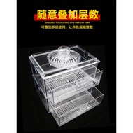 O2 Fish Tank Dry Wet Separation Box Aquarium Bottom Filter Tank Drawer Type Rain System Drip Box Bottom Cotton Grid