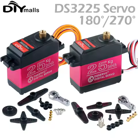 DS3225 25Kg RC Digital Servo 180 270 Degree Waterproof servo high torque Full Metal Gear for DIY Baj