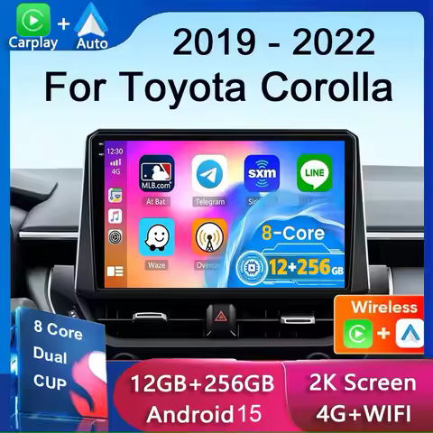Android 15 Multimedia Player For Toyota Corolla 12 Cross 2019 - 2022 Carplay Android Auto Car Radio 