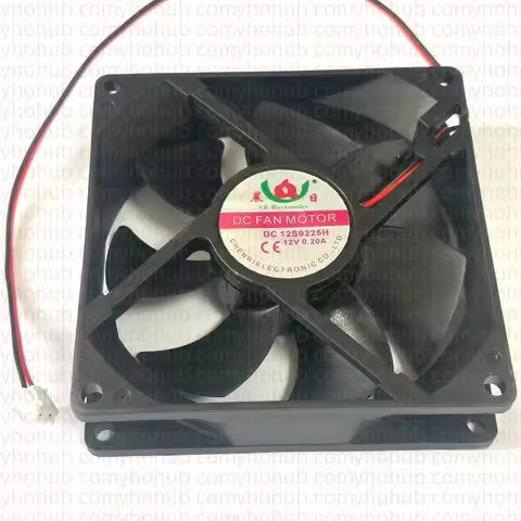 DC12S9225H DC 12V 0.20A 92x92x25mm 2-Wire Cooling Fan