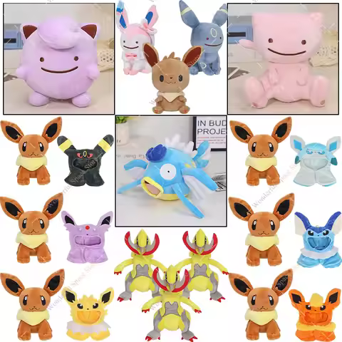 Eevee Cosplay Sylveon Plush Toys Cute Plushie Olbat Mewtwo Gloom Chansey Bidoof Ditto Cos Mew Soft S