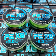 Dây dù PE HORAI X8 dài 100m dây dù câu lure sợi dây mượt chịu mài mòn tốt cao cấp chính hãng