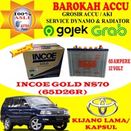 AKI MOBIL TOYOTA KIJANG KAPSUL INCOE GOLD NS70 / 65D26R , 65AH