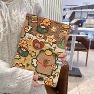 Kapibara ipad2024Air6 Tablet Case Pro37cm Leather Case Cartoon Ninth Generation 34cm A2197
