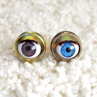 金屬16mm眼珠戒指 可調整尺寸 活動眼珠 戴起眼睛會眨眼
