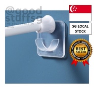 [SG FREE 🚚] 2pcs Of Punch-free Strong Rod Holder Curtain Rod Bracket Hook Adjustable