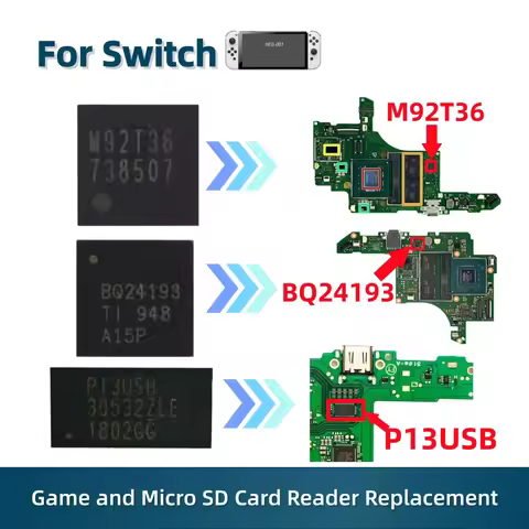 M92T36 For Nintendo Switch Console IC Chip Motherboard Charging Control Modchip Repair Parts BQ24193