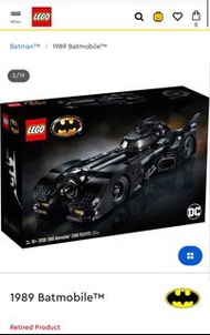 Lego Batman1989 Batmobile 樂高蝙蝠車（76139）