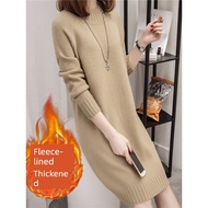 sweater woman winter sweater woman Half-turtleneck Autumn and Winter Velvet Thickened Loose Knitted 