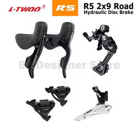 LTWOO R5 Hydraulic 2x9S Road Groupset Shifters Rear/Front Derailleurs Disc Brake Brake R5 18s Alloy 