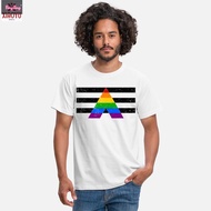 White Shirt Ally Pride Flag Pattern