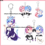 Re: Zero Rem Ram Emilia Zero-Starting Life in Another World Anime Pendant Keychain Rem Merchandise