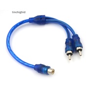 tinchighid 1 RCA Female To 2 Male Splitter Stereo Audio Y Adapter Cable Wire Connector  Nice