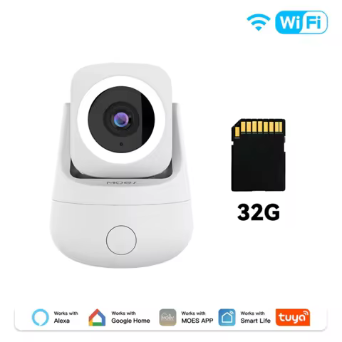 Smart Home Camera Smart WiFi Camera Indoor 3MP HD Home Monitoring Surveillace Work with Alexa Google