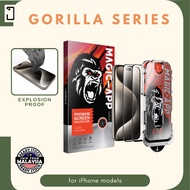 FRESCO GORILLA Clear/Privacy Tempered Glass Screen Protector for iPhone 17 16 15 14 13 12 11 Pro Max