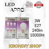 LED APRO COLOUR BULB 3W E27 (3759/ 3762/ 3757)