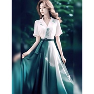 ((Dinner Dress, Annual Meeting Dress Birthday Dress Can Usually Wear Plus Size Dress) Summer New Product Niche Designer Hanfu Dignified Atmosphere Dress Classy Celebrity Goddess Fan High-End High-End