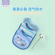 Cotton Waterproof Baby Bib Bib Baby Cotton Bib Snap Button Saliva Towel 3 Sets