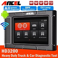 ANCEL HD3200 24V Heavy Duty Diesel Truck Diagnostic Scanner Car Full System DPF Regeneration Oil Res