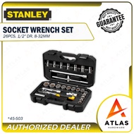 Stanley Socket Wrench Set 1/2 DR 26pc 12pt 8-32MM (45-503)