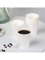 10入組一次性白色紙杯子適用於DIY項目,合適的適用於咖啡,熱的飲料,熱的巧克力,果汁,,飲料,咖啡,辦公室使用