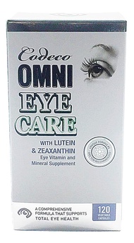 Omni Eye Care Lutein & Zeaxanthin with Eye Vitamin&Mineral 120 Vegetable Capsules