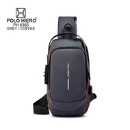 Tas Selempang Polo Hiero 6365 Tas Pria Dada Gembok Tas Slingbag Cowok Tas Bahu Water Proof