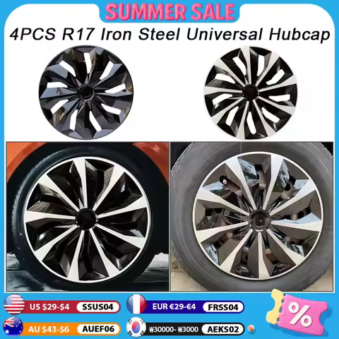 4PCS Universal Wheel Cover R17 Inch Hubcap Replacement Hub Caps Wheel Rim Cover Snap On SUV Truck PP