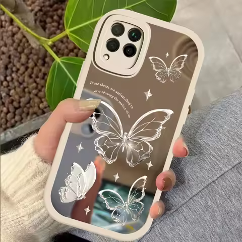 Cute Butterfly Print Case For Huawei Magic 5 Pro Honor 20 Y9 Prime 2019 Mirror Makeup Bumper For Hua