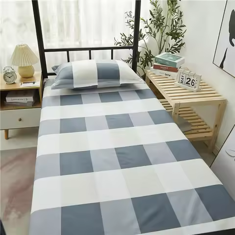 Printed Bed Sheet 1pc For Single Bed 120*210cm Home Textile Modern 100% Polyester Flat Sheet Bunk Be