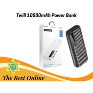 Twill 10000mAh Power Bank Ready Stock Large Capacity Power Bank Portable Power Bank