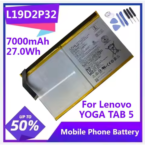L19D2P32 Replacement Battery for Lenovo YOGA TAB 5 Smart Tab PRC WOR YT-X705X YT-X705F 7000mAh /27.0