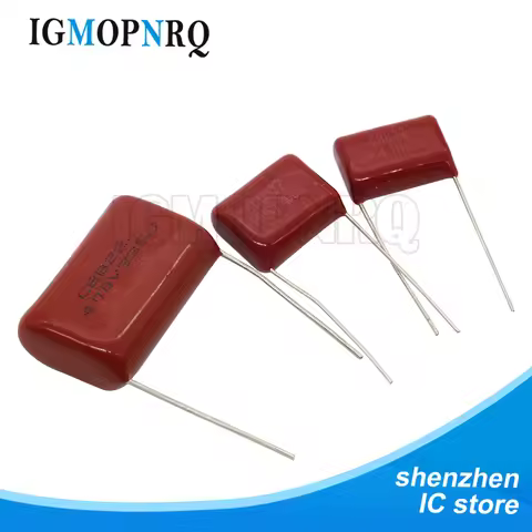 10PCS 63V 100V 250V 400V 450V 630V 2000V RED CBB Polypropylene film capacitor 101 103 104 105 125J 2