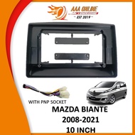Android Player Casing MAZDA BIANTE-10''-2008-2021-BLACK (WIth PNP Socket)