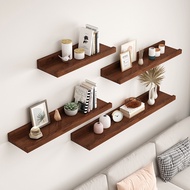 Wall Shelf Home Living Room Hanging Wall Shelf Punch Single Shelf Bookshelf Wall Decoration Solid Wood Small Shelf